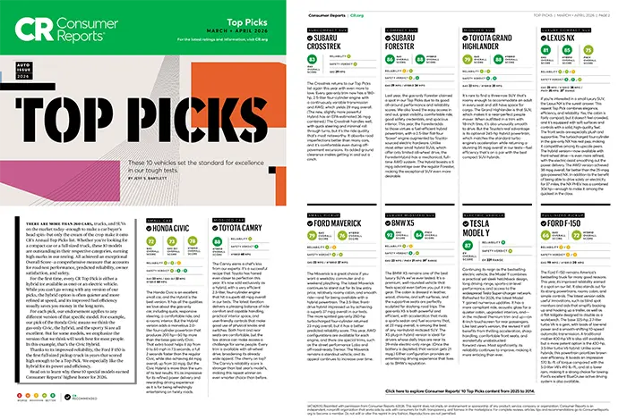 Consumer Reports Top Picks | Romano Subaru in Syracuse NY