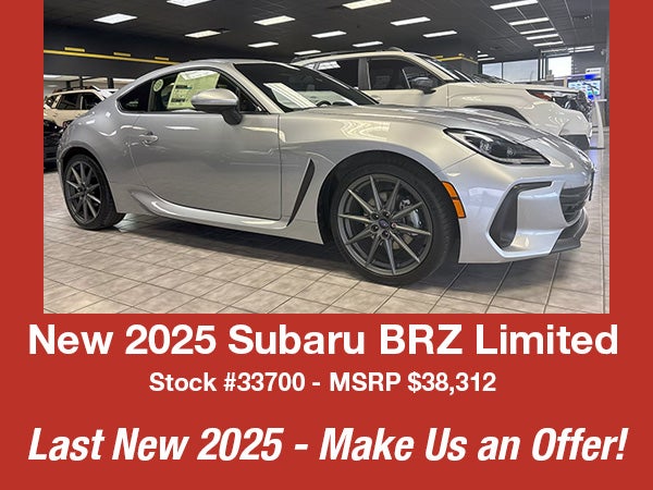 Last New 2025 Subaru in Stock - 2025 BRZ Limited