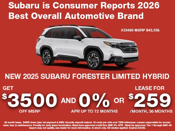 New 2025 Subaru Forester Limited Hybrid