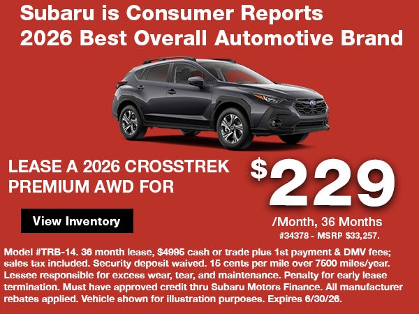 New 2026 Crosstrek offers
