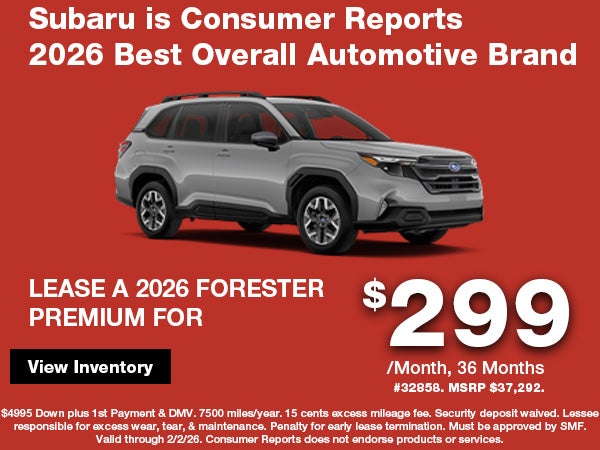 New 2026 Forester Premium Lease