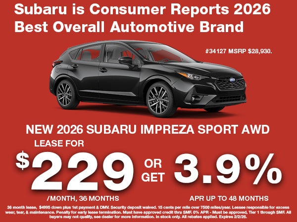 New 2026 Subaru Impreza Sport AWD