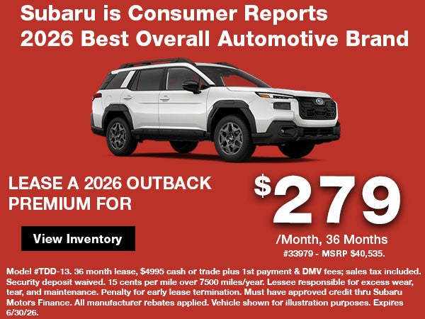 New 2026 Outback offers