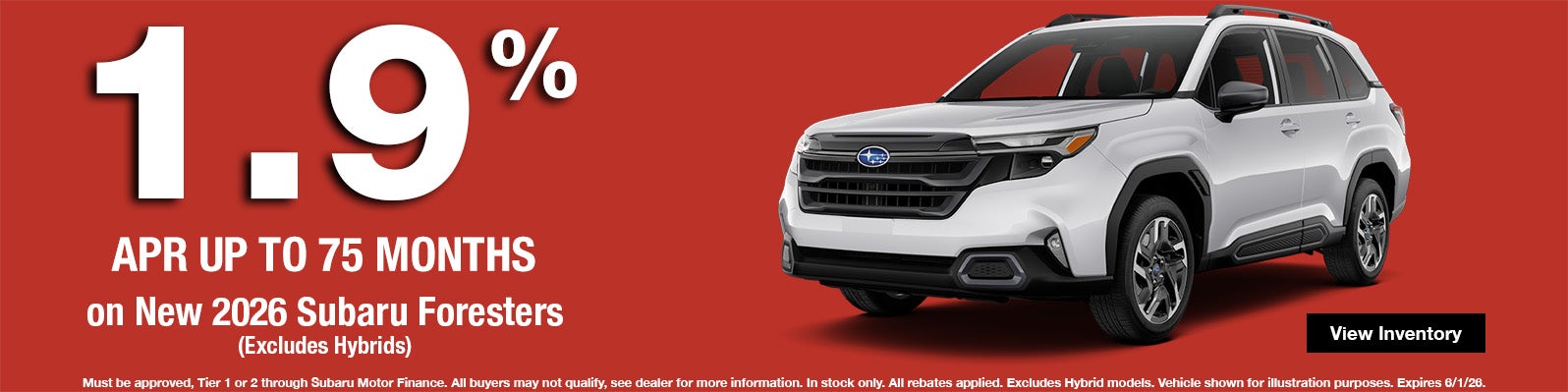 Special APR on New 2026 Subaru Forester Gas Models