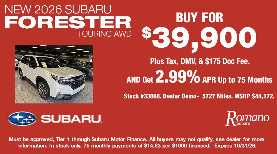 2026 Subaru Forester Touring AWD Demo