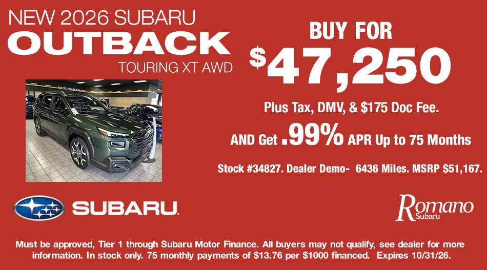 2026 Subaru Outback Touring XT AWD Demo