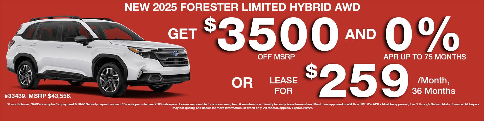 New 2025 Subaru Forester Limited Hybrid