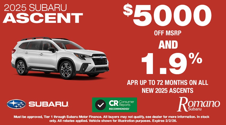 Special APR on New 2025 Subaru Ascents