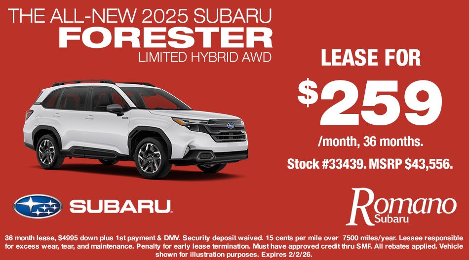 New 2025 Subaru Forester Limited Hybrid AWD