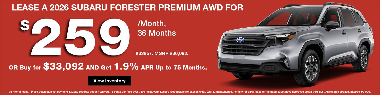 New 2026 Subaru Forester