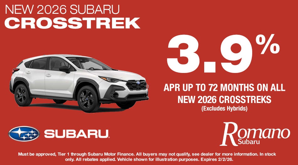 Special APR on New 2026 Subaru Crosstreks