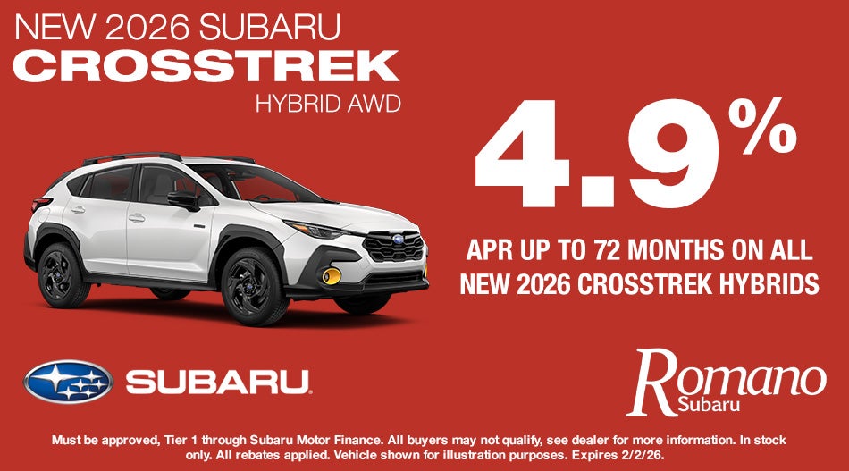 Special APR on New 2026 Subaru Crosstrek Hybrids