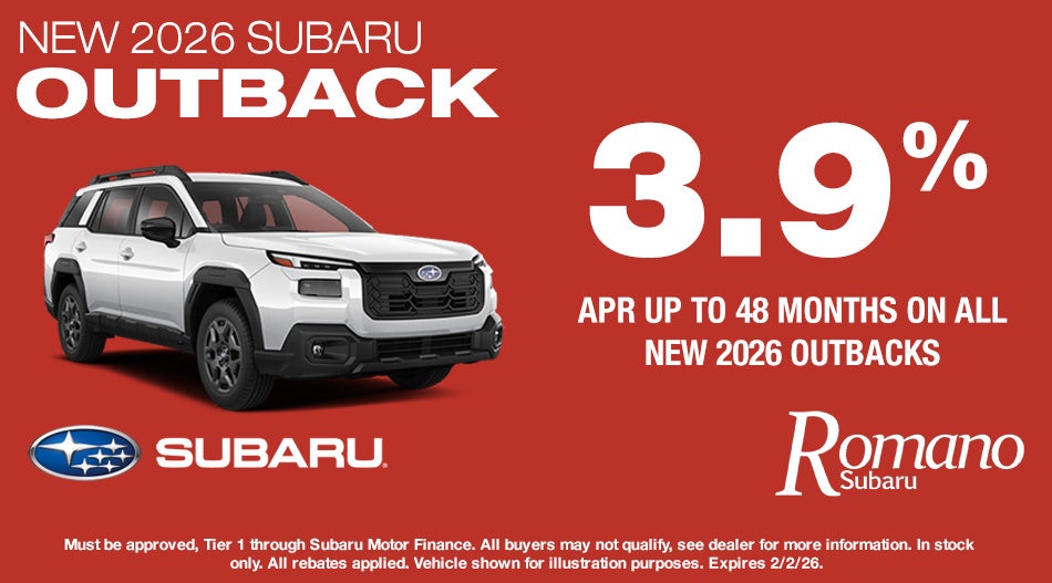Special APR on New 2026 Subaru Outbacks
